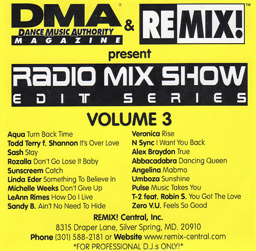 DMA & Remix! Vol. 3 CD [US] | Front